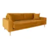 Lido 3 Personers Sofa - Sofa i sennepsgult velour