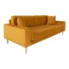 Lido 3 Personers Sofa - Sofa i sennepsgult velour