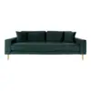 Lido 3 Personers Sofa - Sofa i mørkegrønt velour