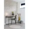 Vita Skrivebord med sort ramme og egetræslook bordplade