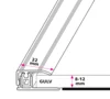 Afslutningsprofil, Multiflex t/dørtrin Natur Eg - LAV 8-12 mm. 