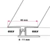 Dilatationsprofil, 40 mm Multi Flad glat LAV