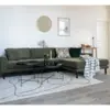 Lido Lounge Sofa - Sofa højrevendt i olivengrøn med fire puder