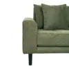 Lido Lounge Sofa - Sofa højrevendt i olivengrøn med fire puder