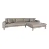 Lido Lounge Sofa - Sofa højrevendt i stone med fire puder