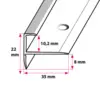 Trappeafslutning, 10,2 mm. midthullet 