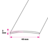 Overgangsprofil, 40x2 mm. u/huller 