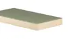 Horn linoleumsbordplade med træ forkant - 4184 Olive