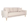 Lido 2,5 Personers Sofa - sand med to puder og natur træben