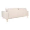 Lido 2,5 Personers Sofa - sand med to puder og natur træben