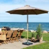 Austin Parasol, Sandfarvet med tilt - UDSOLGT TIL UGE 1.
