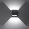 Væglampe QUAD 1 sort