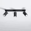 Loftslampe RING 3 sort