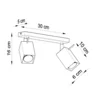 Loftslampe MERIDA 2 sort