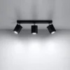 Loftslampe MERIDA 3 sort
