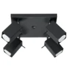 Loftslampe MERIDA 4 sort