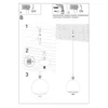 Hængende lampe BALL hvid
