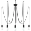 Lysekrone EDISON 5 sort