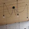 Lysekrone EDISON 5 sort