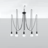 Lysekrone EDISON 5 sort