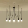 Lysekrone EDISON 5 sort