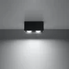 Loftslampe QUAD sort
