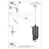 Hængende lampe ALEXIA træ