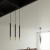 Hængende lampe MOZAICA 3L sort/guld