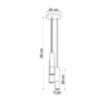 Hængelampe LOOPEZ 3P sort/chrom