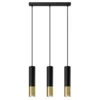Hængende lampe LOOPEZ 3L sort/guld