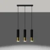 Hængende lampe LOOPEZ 3L sort/guld