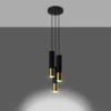 Hængende lampe LOOPEZ 3P sort/guld