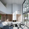 Hængende lampe ESKOLA 140 sort