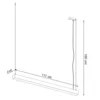 Hængende lampe PINNE 118 sort