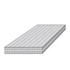 40 mm bambusplade - Plain pressed, Ecru 70x300 cm. 