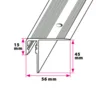 Trappeforkant til LED 56x47 mm. - midthullet