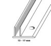 Afslutningsprofil, Multiflex Mat alu - HØJ 13-17 mm.