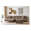 Lido Lounge Sofa, venstrevendt i brun fløjl