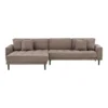 Lido Lounge Sofa, venstrevendt i brun fløjl