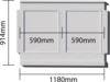 1180x914 mm.