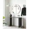 Vase i mundblæst sort glas