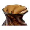 Vase, mundblæst glas, smoked brun