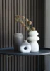 Vase i beige keramik