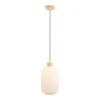 Loftlampe Argalo i hvidt glas