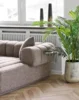 Aurora Loungesofa, Brun og højrevendt med 3 puder