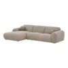 Clyde Loungesofa, Sten-grå højrevendt og med 2 puder