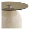 Ravello hjørnebord, Hærdet glas og metal