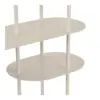 Rieti reol, asymmetrisk med 5 hylder, sandfarvet