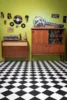 Artifact Vinylgulv - York Harlequin sort/hvid REST 95X400 CM.