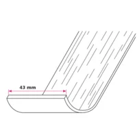 PVC indlæg, 43/62 mm. selvklæbende